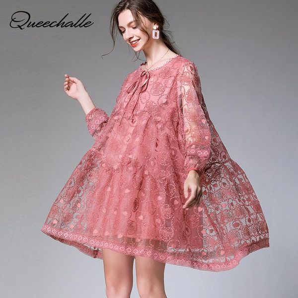 casual dresses 2021 spring dress pink lace up hollow out mini women long sleeve a-line loose pleated plus size party vestidos, Black;gray
casual dresses 2021 spring dress pink lace up hollow out mini women long sleeve a-line loose pleated plus size party vestidos, Black;gray