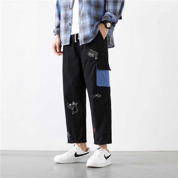 men's pants 2022 spring autumn men clothing print oversized streetwear cargo casual loose man, Black
men's pants 2022 spring autumn men clothing print oversized streetwear cargo casual loose man, Black