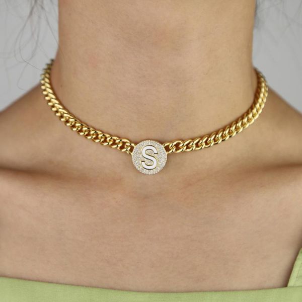 chokers hip hop iced out cz round heart with letter s engraved coin pendant necklaces for women charm miami cuban chain choker jewelry, Golden;silver
chokers hip hop iced out cz round heart with letter s engraved coin pendant necklaces for women charm miami cuban chain choker jewelry, Golden;silver