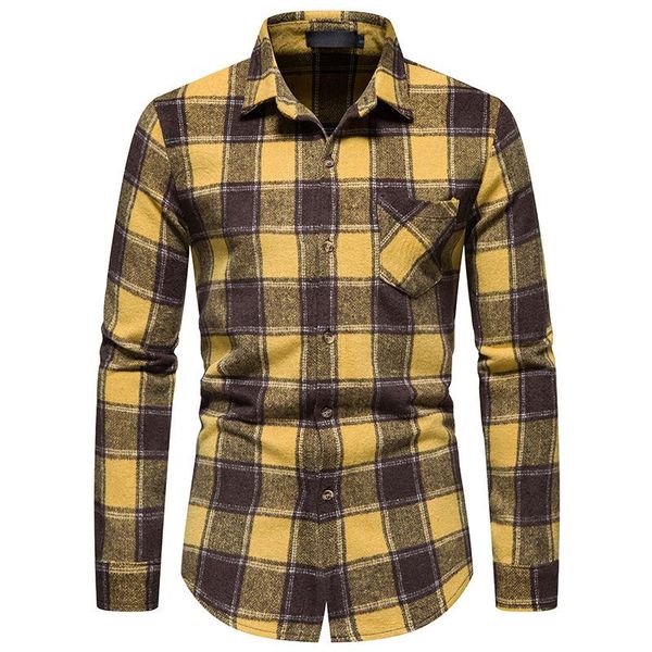 men's casual shirts luclesam men flannel yellow plaid shirt winter warm thicken long sleeve button down dress harajuku fashion streetwe, White;black
men's casual shirts luclesam men flannel yellow plaid shirt winter warm thicken long sleeve button down dress harajuku fashion streetwe, White;black