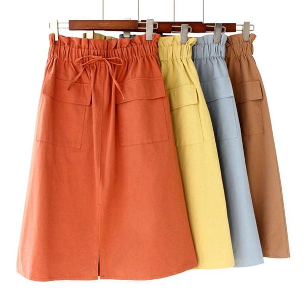skirts women summer cotton skirt girls spring solid split flower bud pocket elastic high waist a-line office ladies midi faldas, Black
skirts women summer cotton skirt girls spring solid split flower bud pocket elastic high waist a-line office ladies midi faldas, Black