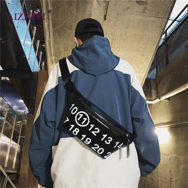 waist bags digital fashion black white fanny pack teenager boys girls letter printing pu leather chest pouch messenger bag
waist bags digital fashion black white fanny pack teenager boys girls letter printing pu leather chest pouch messenger bag