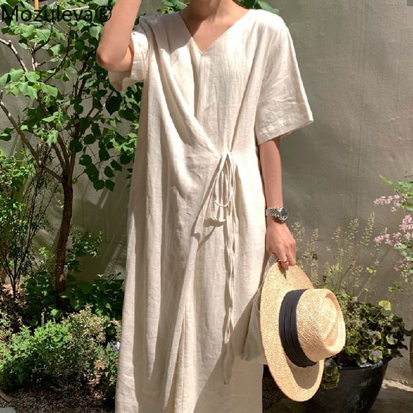 wet women's dresses loose summer lace up to casual with v-back cleavage cotton and wild vintage linen long dress bandage -, Black;gray
wet women's dresses loose summer lace up to casual with v-back cleavage cotton and wild vintage linen long dress bandage -, Black;gray