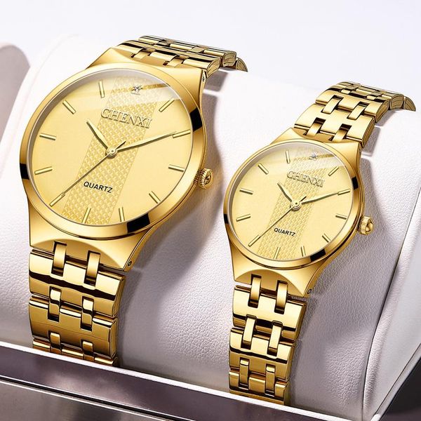 wristwatches luxury couple quartz watch chenxi lover watches pair men women gold stainless steel waterproof gift amante relogio montre, Slivery;brown
wristwatches luxury couple quartz watch chenxi lover watches pair men women gold stainless steel waterproof gift amante relogio montre, Slivery;brown