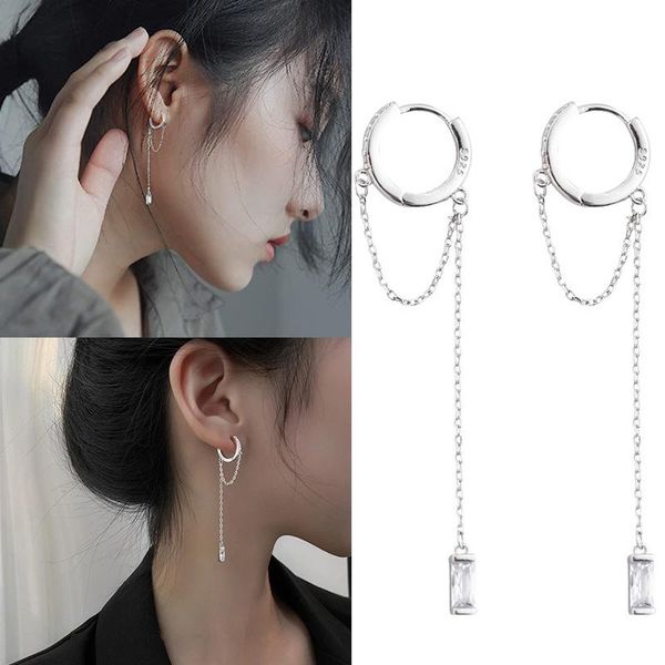 hoop & huggie 1pair chain tassel small earrings silver plated copper dainty cuff earring light luxury women jewelry gift, Golden;silver
hoop & huggie 1pair chain tassel small earrings silver plated copper dainty cuff earring light luxury women jewelry gift, Golden;silver