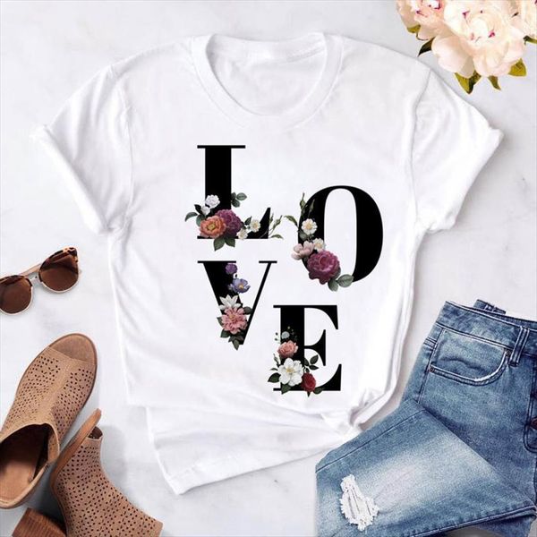 custom name letter combination flower womens t shirts font a b c d e short sleeve tee female, White
custom name letter combination flower womens t shirts font a b c d e short sleeve tee female, White