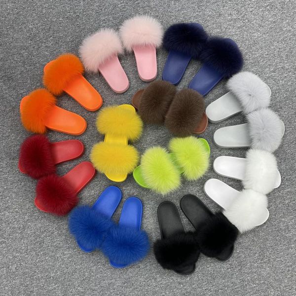 slippers soft fluffy real fur slipper slide colorful sole, Black
slippers soft fluffy real fur slipper slide colorful sole, Black