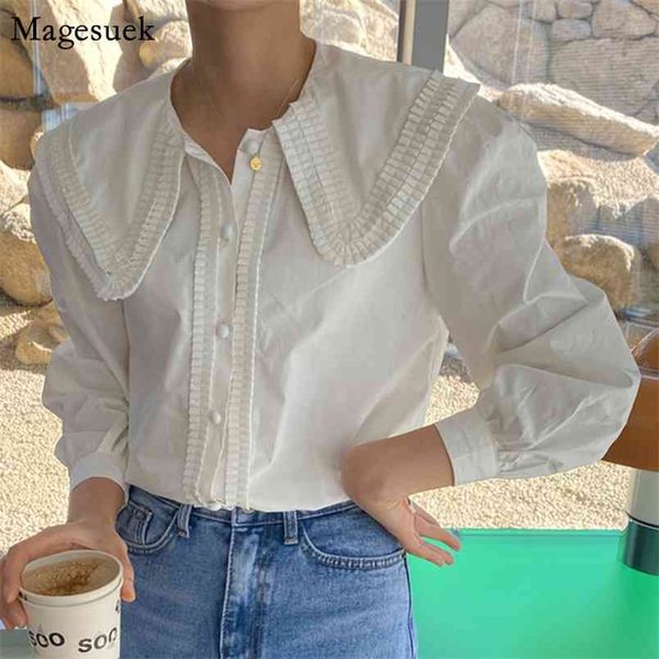 spring pleated stitching loose white blouse women turn-down collar puff long sleeve shirt office work casual shirts blusas 13792 210512
spring pleated stitching loose white blouse women turn-down collar puff long sleeve shirt office work casual shirts blusas 13792 210512