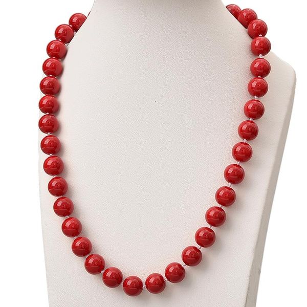 chains fashion red coral necklace 10mm round simple style handmade diy synthetic 18inch women anniversary gift h835, Silver
chains fashion red coral necklace 10mm round simple style handmade diy synthetic 18inch women anniversary gift h835, Silver