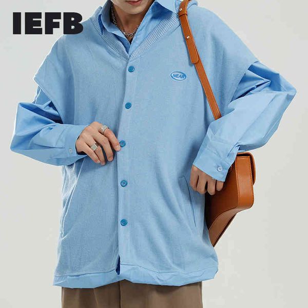 iefb men's clothing spring blouse korean trend fake two piece patchwork design man's shirt oversize label 9y5850 210524, White;black
iefb men's clothing spring blouse korean trend fake two piece patchwork design man's shirt oversize label 9y5850 210524, White;black