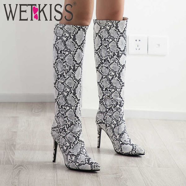 wetkiss snake skin pu boots women knee high boot female high heels shoes ladies pointed toe party shoes women winter 210630, Black
wetkiss snake skin pu boots women knee high boot female high heels shoes ladies pointed toe party shoes women winter 210630, Black