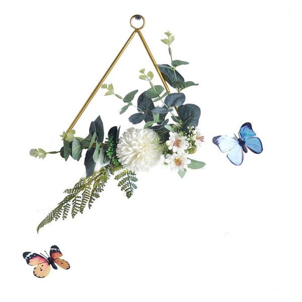decorative flowers & wreaths nordic style wall hangings wrought iron garland hanging artificial flower decoration
decorative flowers & wreaths nordic style wall hangings wrought iron garland hanging artificial flower decoration