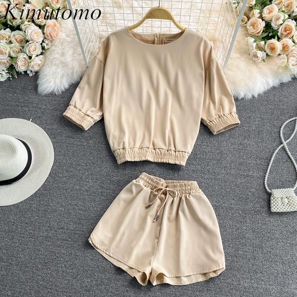 kimutomo 2021 summer women suit o-neck short sleeve solid color shirt + high elastic wide leg shorts two piece sets casual women's trac, Gray
kimutomo 2021 summer women suit o-neck short sleeve solid color shirt + high elastic wide leg shorts two piece sets casual women's trac, Gray