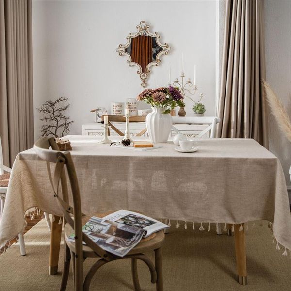 table cloth polyester linen plain tablecloth with tassels round household rectangular
table cloth polyester linen plain tablecloth with tassels round household rectangular