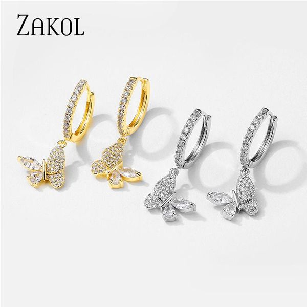 hoop & huggie zakol fashion cubic zirconia silver color butterfly dangle earrings cute korean style small earring for women jewelry 2021, Golden;silver
hoop & huggie zakol fashion cubic zirconia silver color butterfly dangle earrings cute korean style small earring for women jewelry 2021, Golden;silver