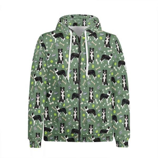 women's hoodies & sweatshirts basic thicken hooded zipper border collie pattern long sleeve autumn winter casual streetwear for women, Black
women's hoodies & sweatshirts basic thicken hooded zipper border collie pattern long sleeve autumn winter casual streetwear for women, Black
