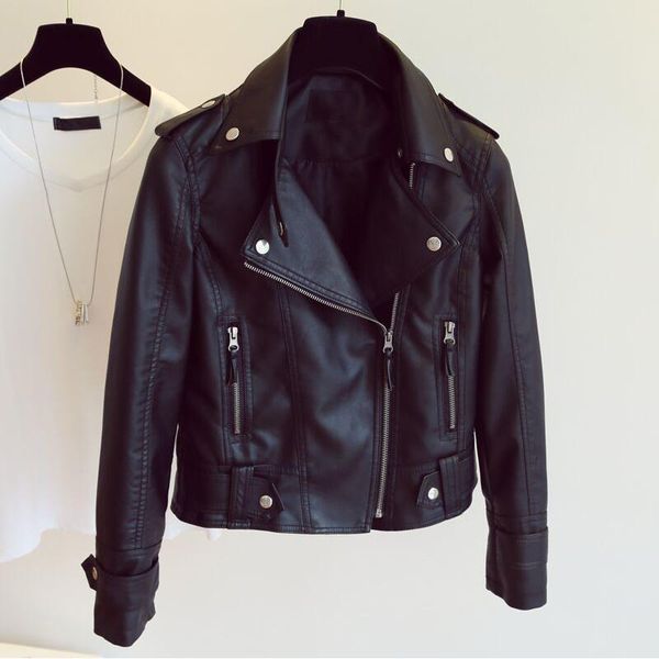women's leather & faux female spring autumn pu jacket women soft coat slim black rivet zipper ladies motorcycle pink jackets
women's leather & faux female spring autumn pu jacket women soft coat slim black rivet zipper ladies motorcycle pink jackets