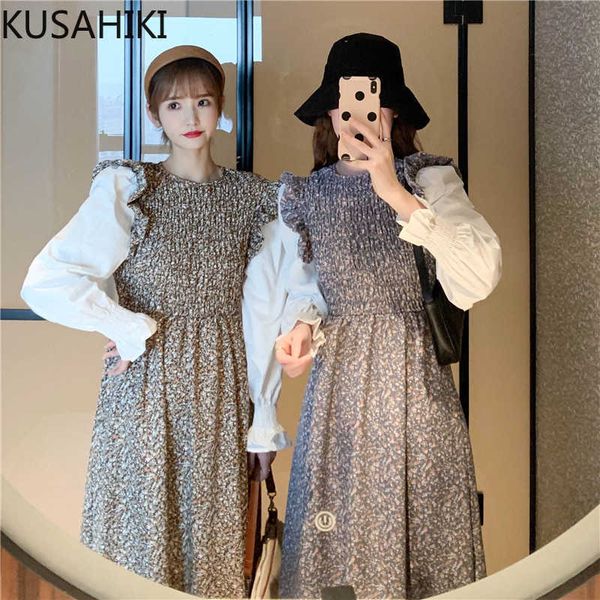 kusahiki patchwork fake two pieces dresses women spring floral dress ruffle long sleeve high waist a-line vestidos 6f163 210602, Black;gray
kusahiki patchwork fake two pieces dresses women spring floral dress ruffle long sleeve high waist a-line vestidos 6f163 210602, Black;gray