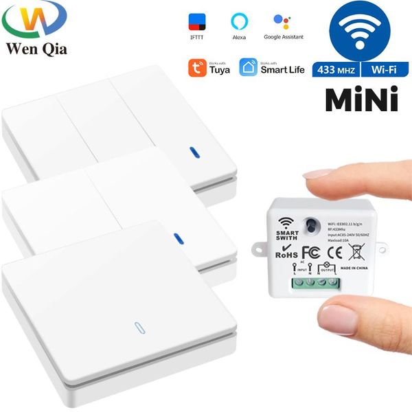 smart home control wifi mini light switch tuya app relay module 433mhz wall panel wireless voice timer google alexa 110220v
smart home control wifi mini light switch tuya app relay module 433mhz wall panel wireless voice timer google alexa 110220v