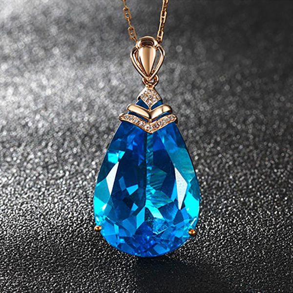 pendant necklaces 2021 wholesale luxury blue water drop zircon necklace for women trendy rose gold chain female jewelry engagement party gif, Silver
pendant necklaces 2021 wholesale luxury blue water drop zircon necklace for women trendy rose gold chain female jewelry engagement party gif, Silver