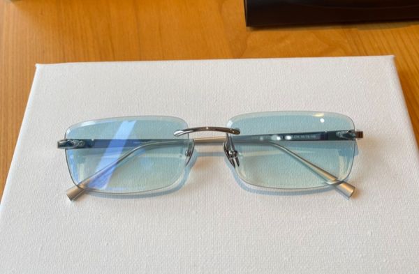 design rimless sunglasses silver blue gradient rectangular glasses men fashion sun shades gafas de sol uv400 protection eyewear with box, White;black
design rimless sunglasses silver blue gradient rectangular glasses men fashion sun shades gafas de sol uv400 protection eyewear with box, White;black