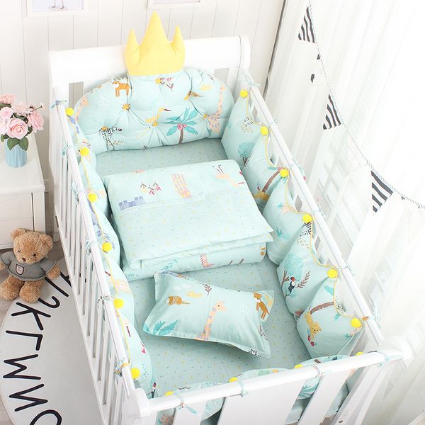 5pcs cotton bumpers in the crib newborn baby cot bumper safe pad with liner bed cover for boy and girl kids room decoration
5pcs cotton bumpers in the crib newborn baby cot bumper safe pad with liner bed cover for boy and girl kids room decoration