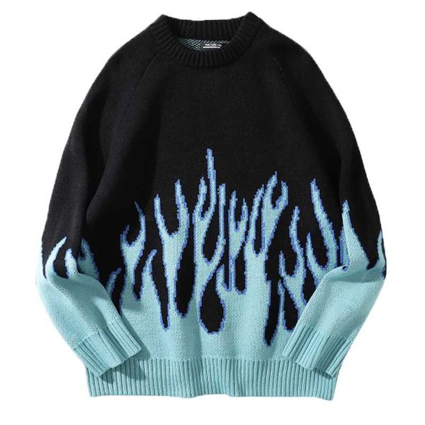 men's sweaters hip hop o-neck men sweater color blue fire flame print couple oversize pullover loose high street harajuku knitted, White;black
men's sweaters hip hop o-neck men sweater color blue fire flame print couple oversize pullover loose high street harajuku knitted, White;black