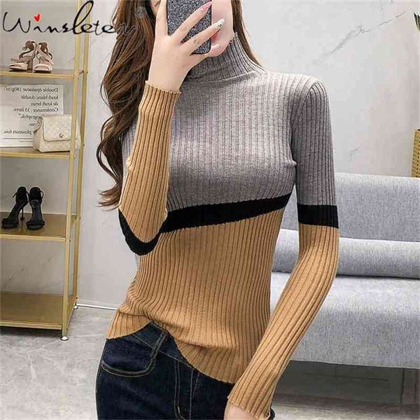 spring women sweater color block turtleneck slim long sleeve pullover knit wear jacket for girls t0n905a 210421, Black;white
spring women sweater color block turtleneck slim long sleeve pullover knit wear jacket for girls t0n905a 210421, Black;white
