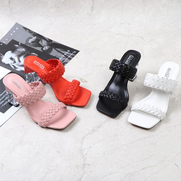 dress shoes women transparent heel slippers 2021 summer ladies narrow band sandals high heels cross woven slides fashion leather, Black
dress shoes women transparent heel slippers 2021 summer ladies narrow band sandals high heels cross woven slides fashion leather, Black