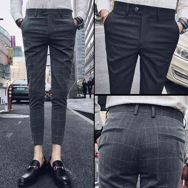 men's pants s dress plaid spring and summer male suit slim fit casual trousers business office work suits as28, Black
men's pants s dress plaid spring and summer male suit slim fit casual trousers business office work suits as28, Black