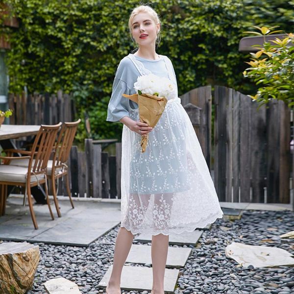 maternity dresses long lace clothing 2pcs pregnant woman with short sleeve t-shirt fashion pink blue b55 10, White
maternity dresses long lace clothing 2pcs pregnant woman with short sleeve t-shirt fashion pink blue b55 10, White