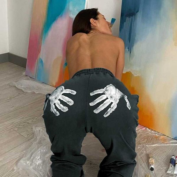 autumn new butt palm graffiti printed guard pants style sports casual pants women, Blue
autumn new butt palm graffiti printed guard pants style sports casual pants women, Blue