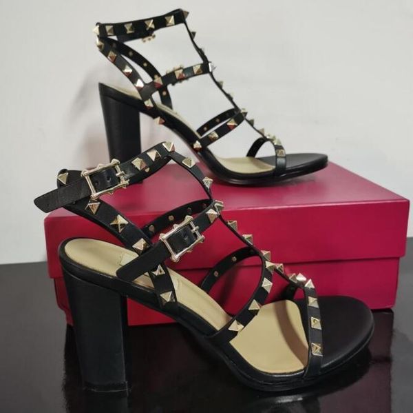 dress shoes summer women sandals t-strap sandal v brand 9.5cm square high heels rivets ladies party wedding 42, Black
dress shoes summer women sandals t-strap sandal v brand 9.5cm square high heels rivets ladies party wedding 42, Black