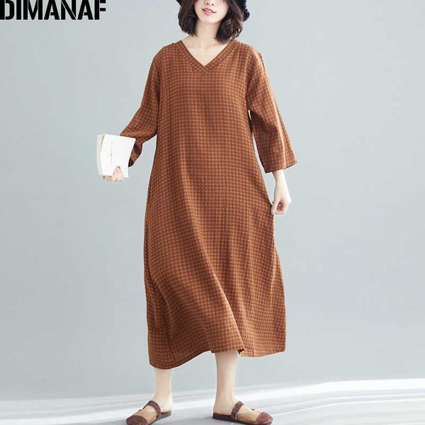 plus size women dress vintage linen lady vestidos v-neck long sleeve plaid loose casual summer female clothes 210531, Black;gray
plus size women dress vintage linen lady vestidos v-neck long sleeve plaid loose casual summer female clothes 210531, Black;gray