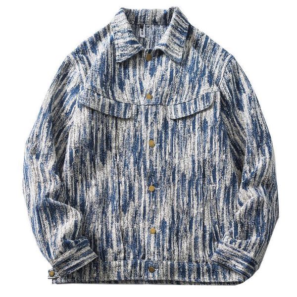 japanese vintage old snowflake denim jacket men's trendy street bf loose long sleeve lapel jackets, Black;brown
japanese vintage old snowflake denim jacket men's trendy street bf loose long sleeve lapel jackets, Black;brown