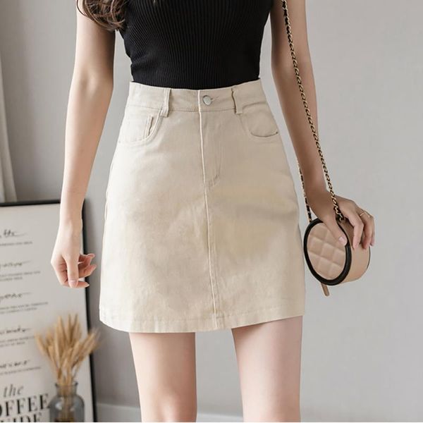 skirts summer solid casual womens 2021 high waist a line korean denim skirt slim all match bag hip short, Black
skirts summer solid casual womens 2021 high waist a line korean denim skirt slim all match bag hip short, Black