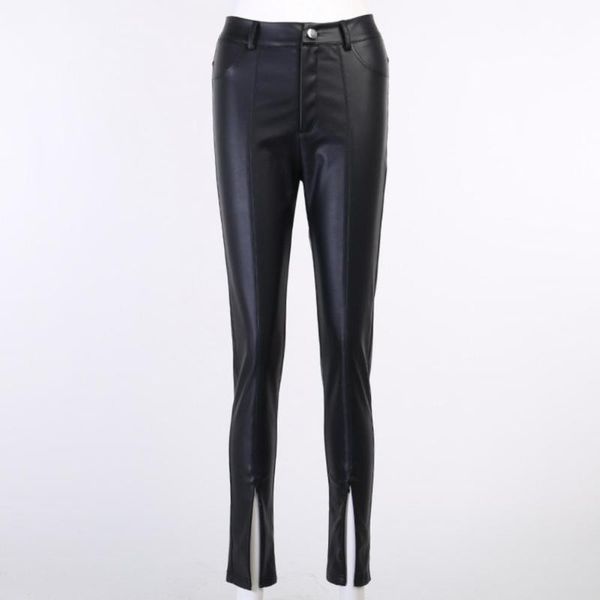 women's pants & capris lightweight faux leather fashion female womenswear for spring, Black;white
women's pants & capris lightweight faux leather fashion female womenswear for spring, Black;white