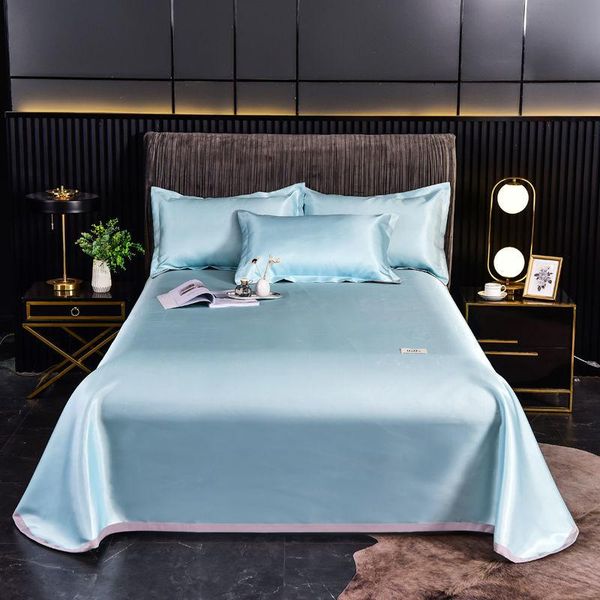sheets & sets solid color ice silk mat summer home bedroom bedding 3pcs set 1 bed sheet+2 case non-slip king/queen size 2021 j8428
sheets & sets solid color ice silk mat summer home bedroom bedding 3pcs set 1 bed sheet+2 case non-slip king/queen size 2021 j8428