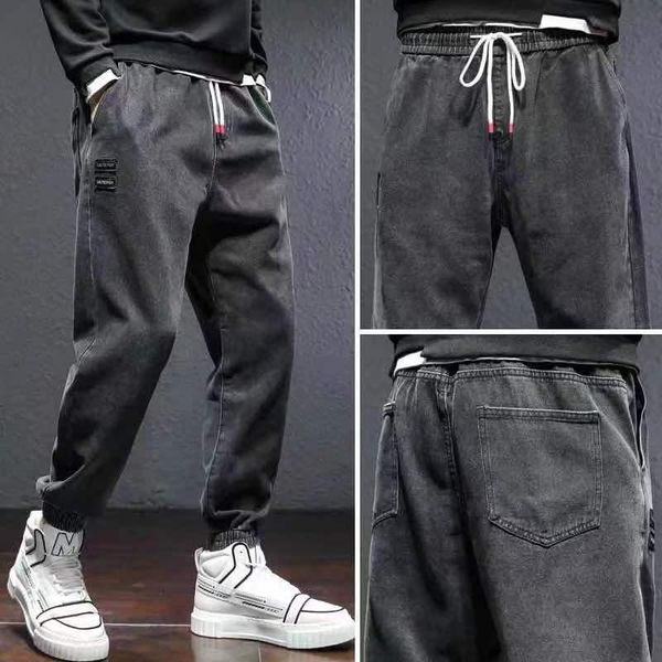 men's jeans loose-fitting plus size harem pants for fall and winter strappy skinny men patchwork hip hop, Blue
men's jeans loose-fitting plus size harem pants for fall and winter strappy skinny men patchwork hip hop, Blue