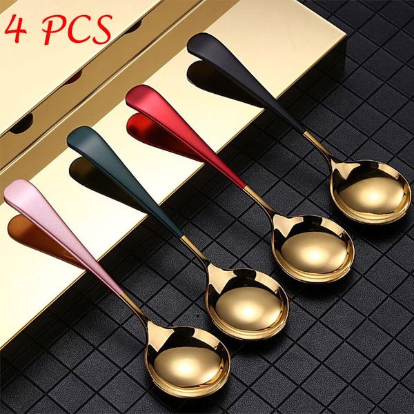 spoons 4pcs stainless steel round spoon coffee dessert fruit milk soup tea kitchen gold short handle fashion children's
spoons 4pcs stainless steel round spoon coffee dessert fruit milk soup tea kitchen gold short handle fashion children's