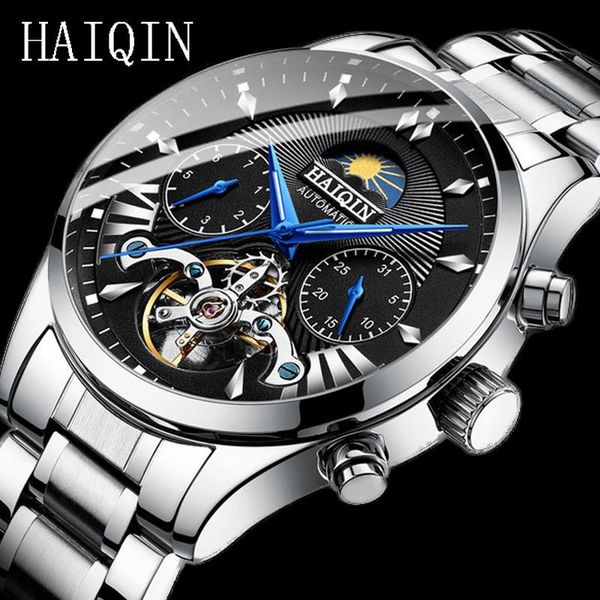 automatic men's watches blue mechanical wristwatch men waterproof week date reloj hombre tourbillon wristwatches, Slivery;brown
automatic men's watches blue mechanical wristwatch men waterproof week date reloj hombre tourbillon wristwatches, Slivery;brown