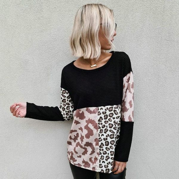women's sweaters leopard patchwork 2021 autumn clothes women knitted sweater cotton oversize o-neck streetwear woman pullover, White;black
women's sweaters leopard patchwork 2021 autumn clothes women knitted sweater cotton oversize o-neck streetwear woman pullover, White;black
