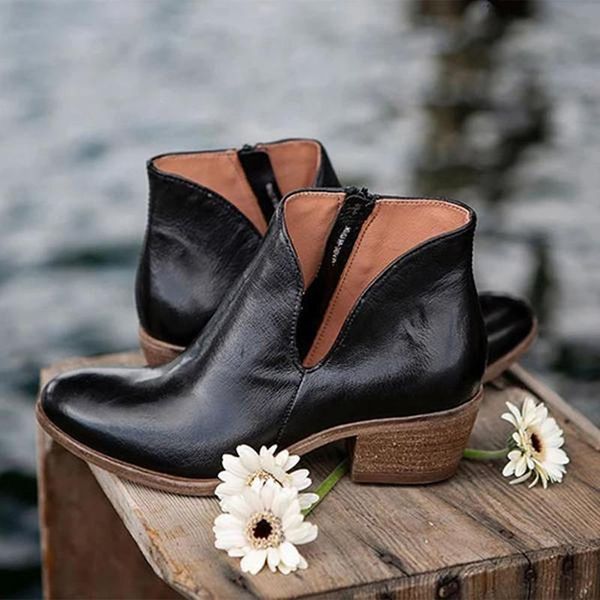 dress shoes autumn/winter 2021 women's ankle and boots round toe single boot vintage for women, Black
dress shoes autumn/winter 2021 women's ankle and boots round toe single boot vintage for women, Black