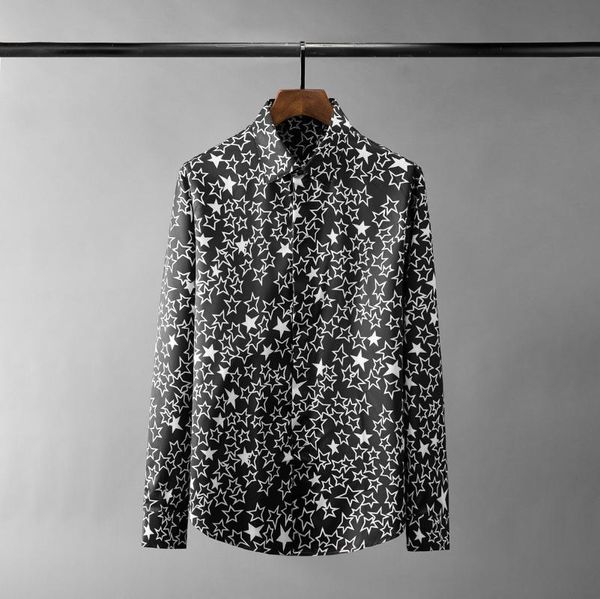 cotton long sleeve mens shirts starry allover printing casual dress slim fit party male shirt men's, White;black
cotton long sleeve mens shirts starry allover printing casual dress slim fit party male shirt men's, White;black