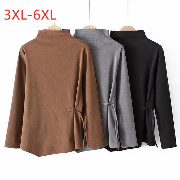 plus size t-shirt oversized women's autumn and winter slim loose thickened bottoming shirt, Black 
plus size t-shirt oversized women's autumn and winter slim loose thickened bottoming shirt, Black