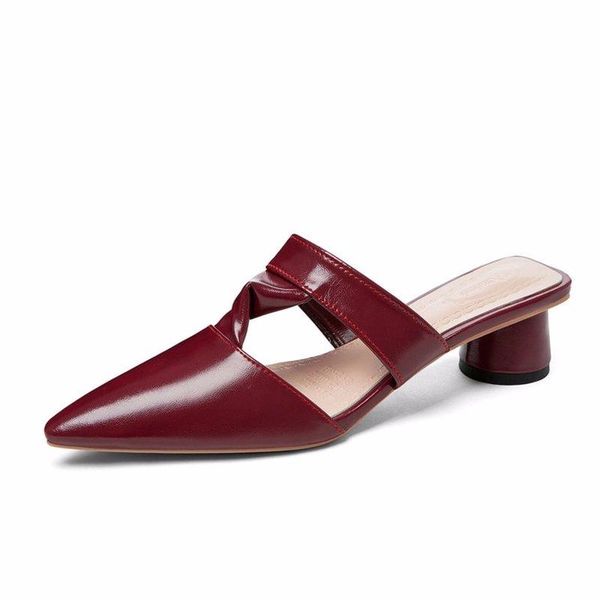 summer classic women's slippers pu leather outdoor square heel ladies pointed toe sandals women, Black
summer classic women's slippers pu leather outdoor square heel ladies pointed toe sandals women, Black