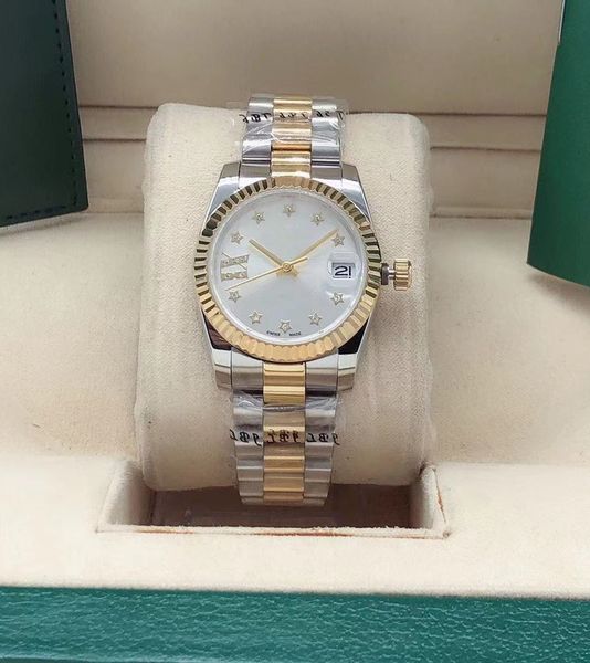 diamond fashion ladies watch 31mm date sapphire automatic mechanical watches women's casual wristwatch box bag birthday gift, Slivery;brown
diamond fashion ladies watch 31mm date sapphire automatic mechanical watches women's casual wristwatch box bag birthday gift, Slivery;brown