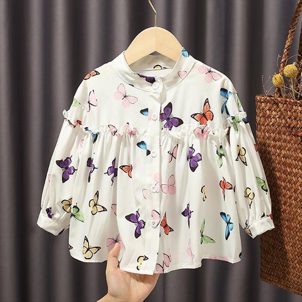 Girls Blouse Toddler Girl Fall Clothes Children Kids Cute Butterfly Cotton White Shirts For Blusas, White;black
Girls Blouse Toddler Girl Fall Clothes Children Kids Cute Butterfly Cotton White Shirts For Blusas, White;black