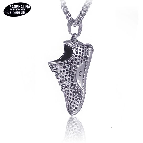 pop star hip hop carved ancient titanium steel necklace trendy men's stainless shoes pendant, Silver
pop star hip hop carved ancient titanium steel necklace trendy men's stainless shoes pendant, Silver