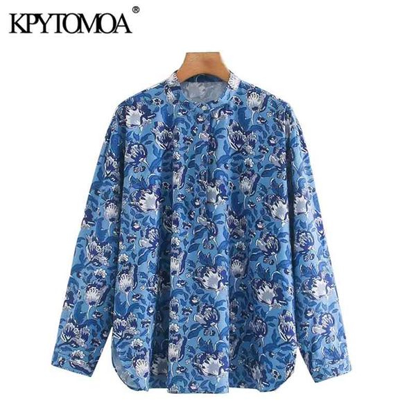 women fashion floral print loose blouses long sleeve side vents female shirts chic 210420, White
women fashion floral print loose blouses long sleeve side vents female shirts chic 210420, White